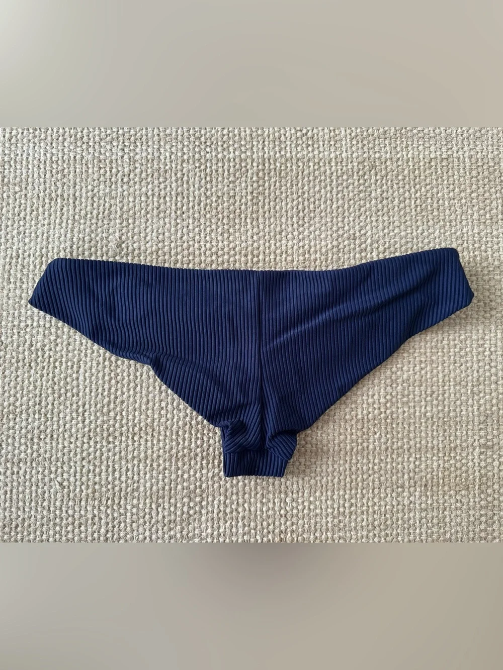 Frankie’s Bikinis Swimwear Navy Blue Greer Set, Top: L, Bottoms:‎ S